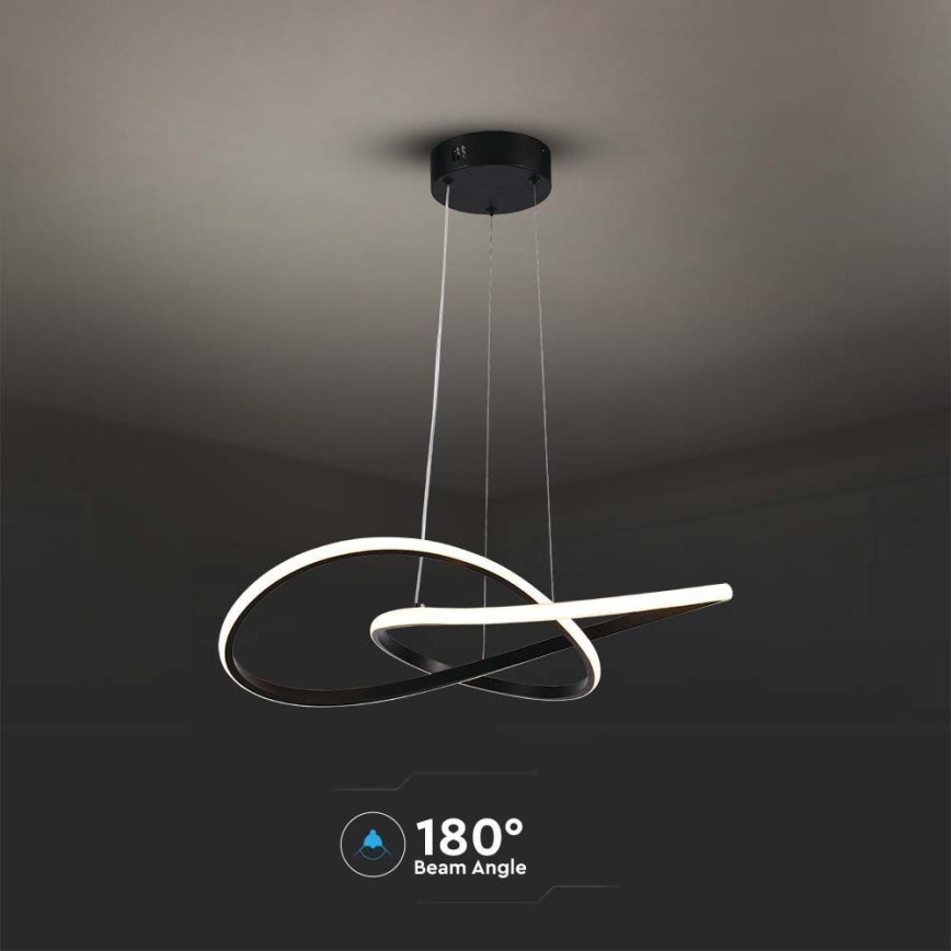 Светодиодная подвесная люстра LED/20W/230V 3000K черный