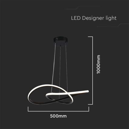 Светодиодная подвесная люстра LED/20W/230V 3000K черный