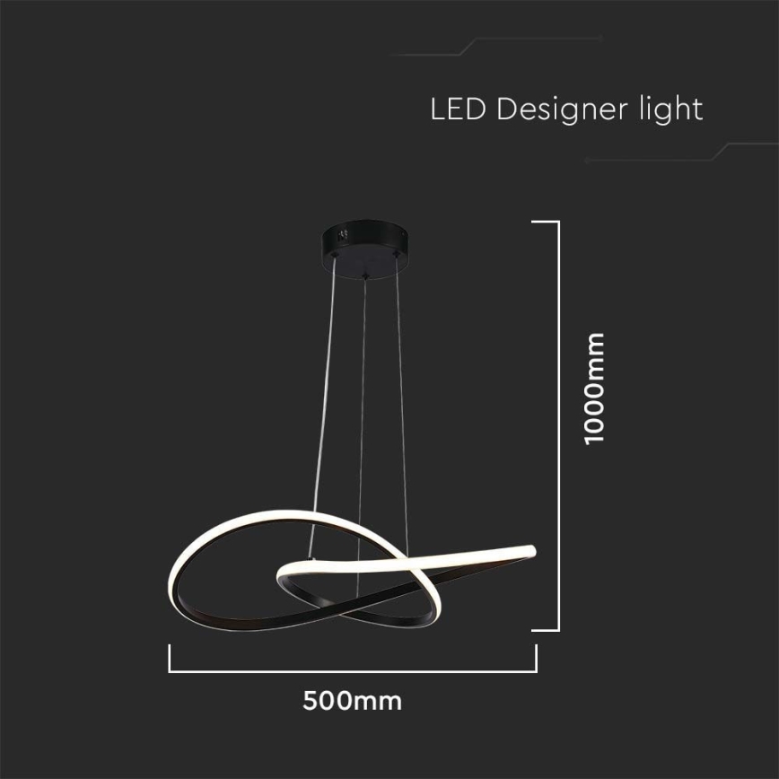 Светодиодная подвесная люстра LED/20W/230V 3000K черный