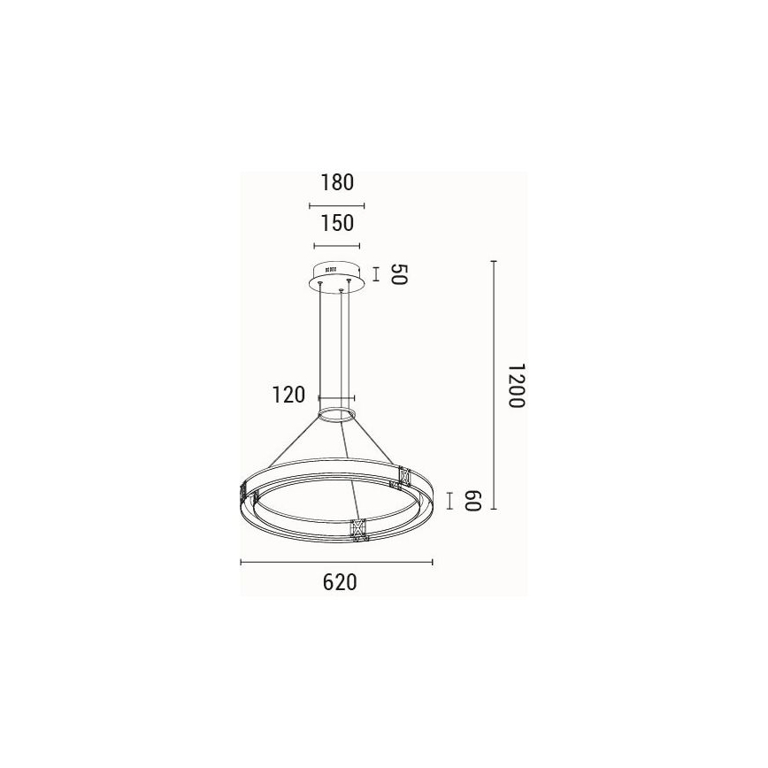 Светодиодная подвесная люстра LED/21W/230V 3000K 42x120 см