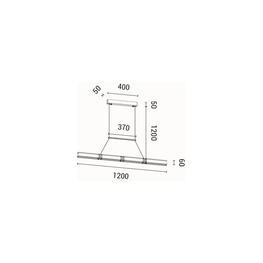 Светодиодная подвесная люстра LED/21W/230V 3000K 45x120 см