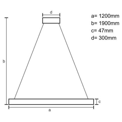 Светодиодная подвесная люстра LED/22W/230V 4000K 120 см пепел/твердая древесина