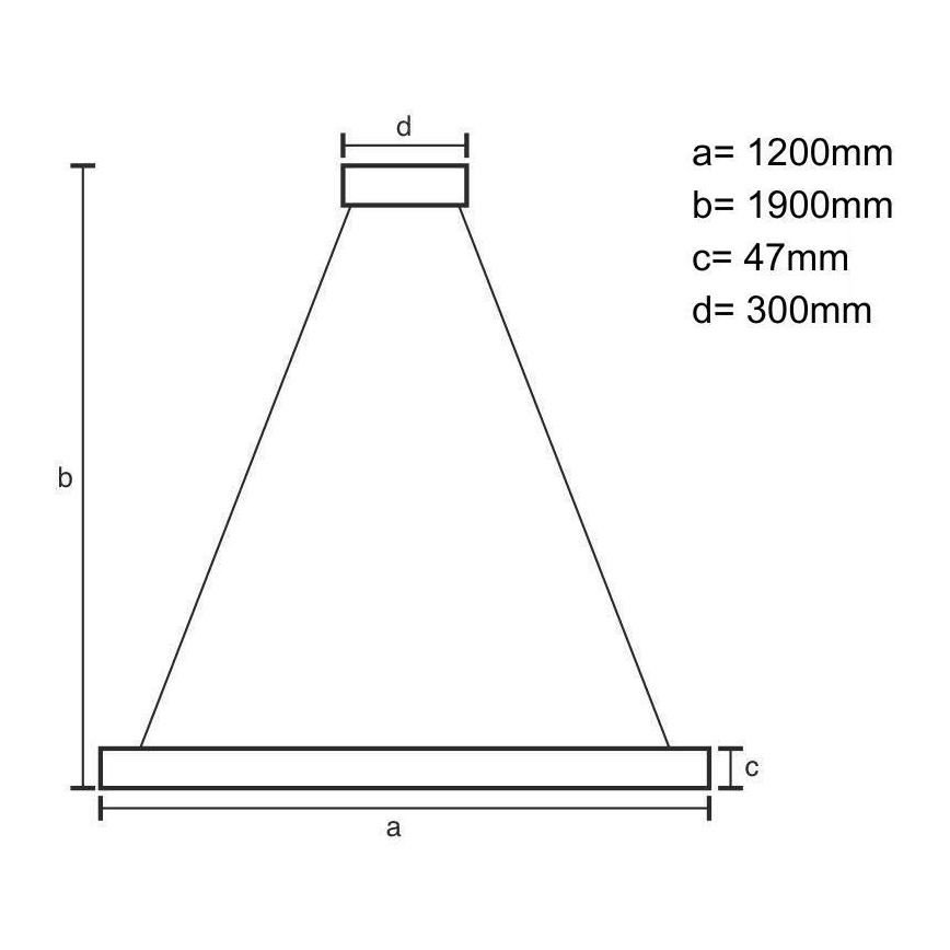 Светодиодная подвесная люстра LED/22W/230V 4000K 120 см пепел/твердая древесина