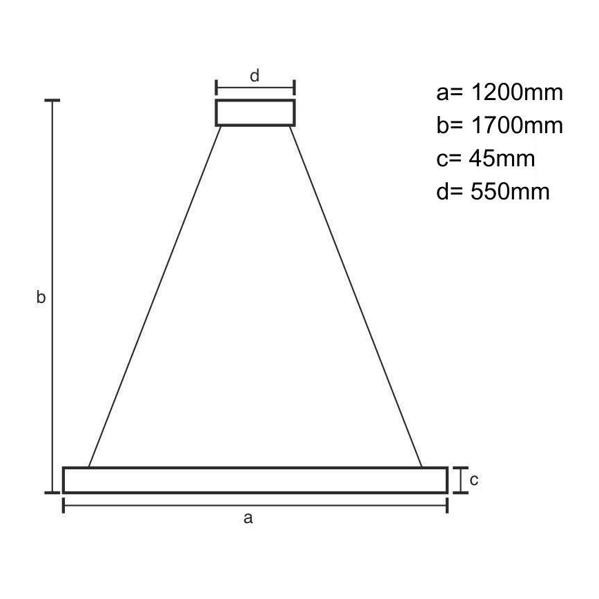 Светодиодная подвесная люстра LED/22W/230V 4000K 120 см сосна/твердая древесина