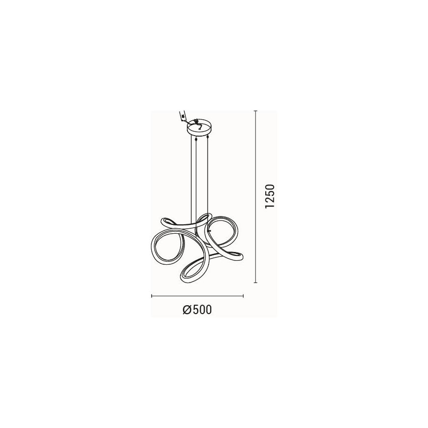 Светодиодная подвесная люстра LED/24W/230V 3000K 50x120 см