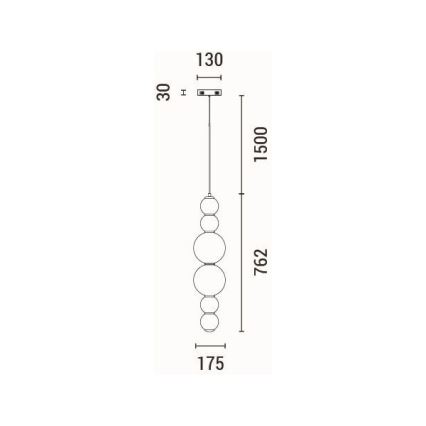 Светодиодная подвесная люстра LED/24W/230V 3000K