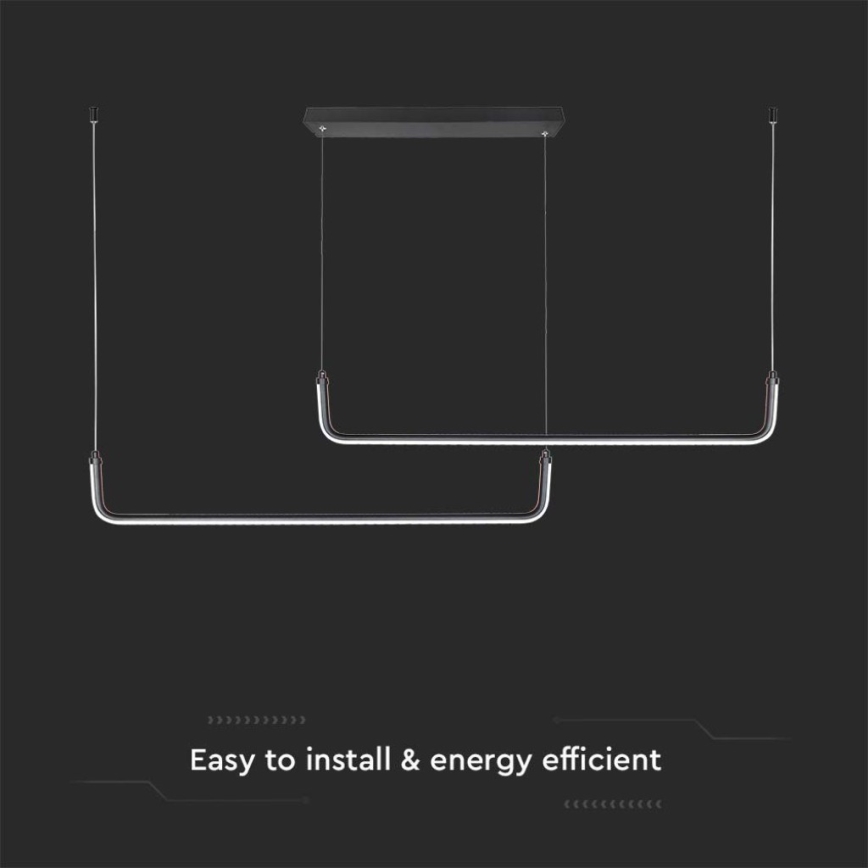 Светодиодная подвесная люстра LED/24W/230V 4000K черный