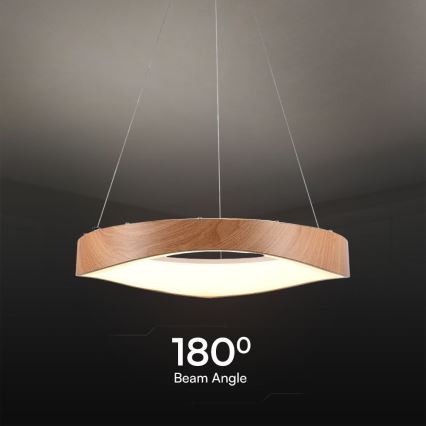 Светодиодная подвесная люстра LED/25W/230V 3000K диаметр 50 см коричневый