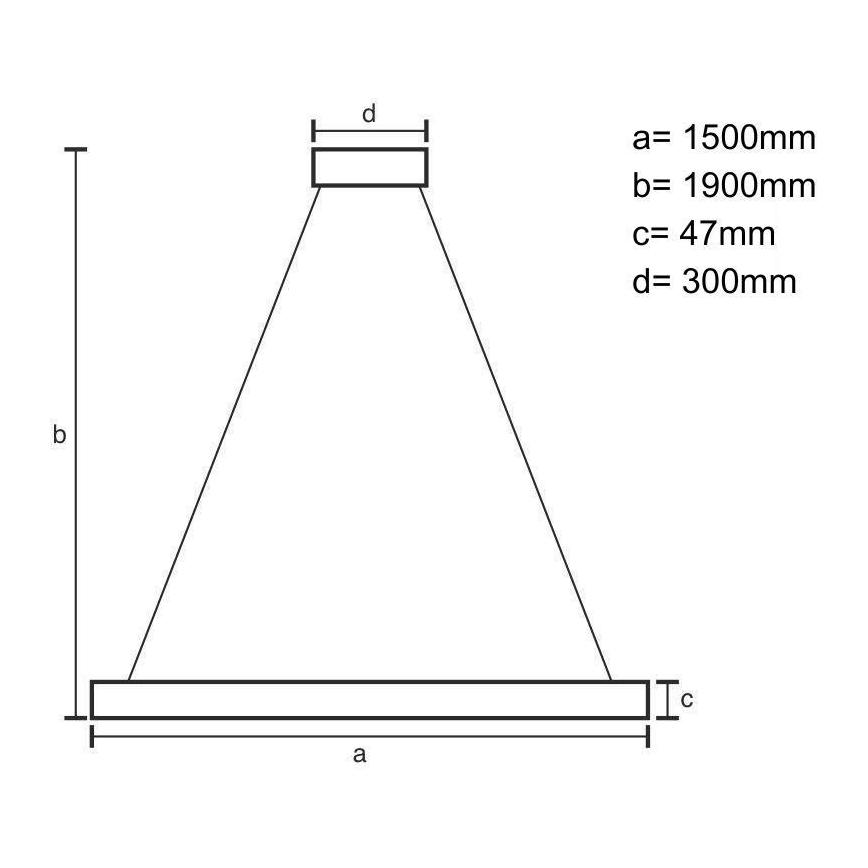 Светодиодная подвесная люстра LED/26W/230V 4000K 150 см пепел/твердая древесина