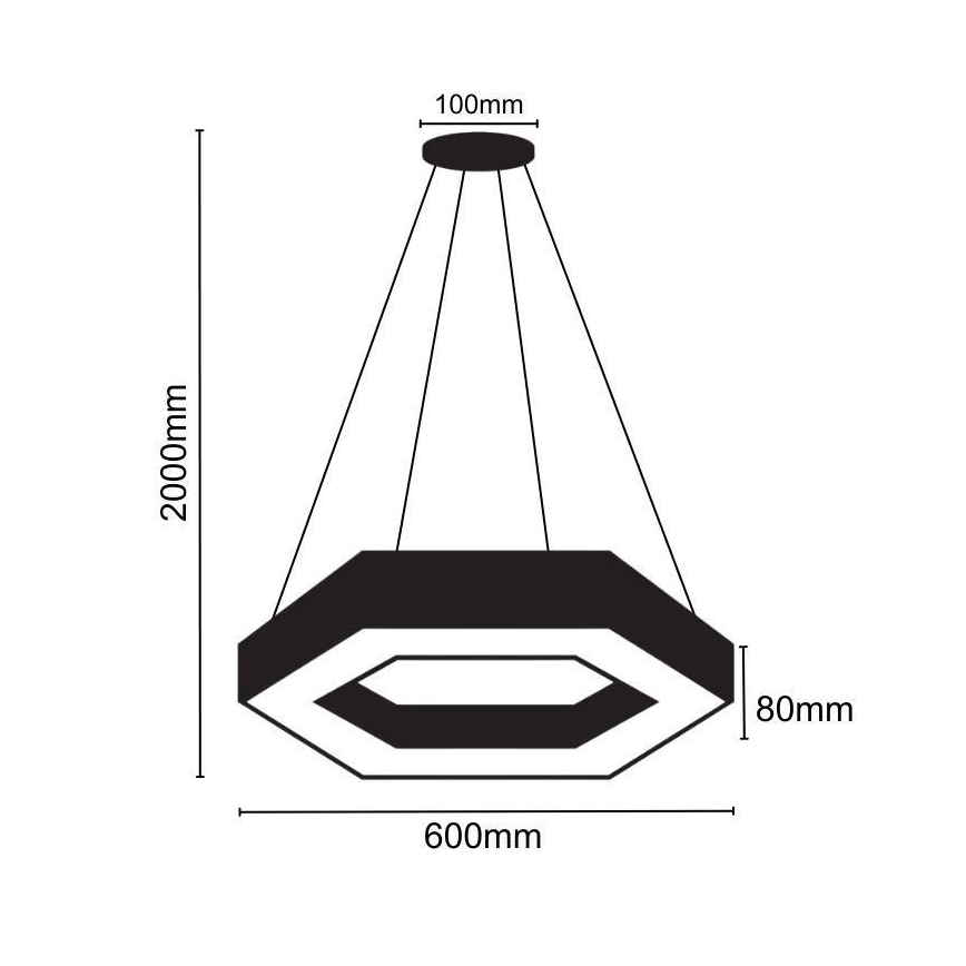 Светодиодная подвесная люстра LED/28W/230V 4000K диаметр 60 см