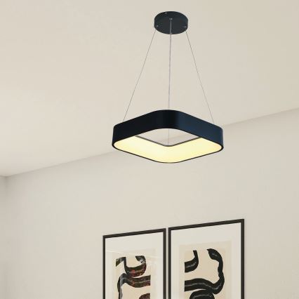 Светодиодная подвесная люстра LED/30W/230V 3000K 45x45 см черный