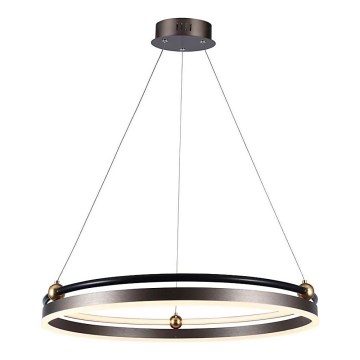 Светодиодная подвесная люстра LED/30W/230V 3000K диаметр 62 см коричневый