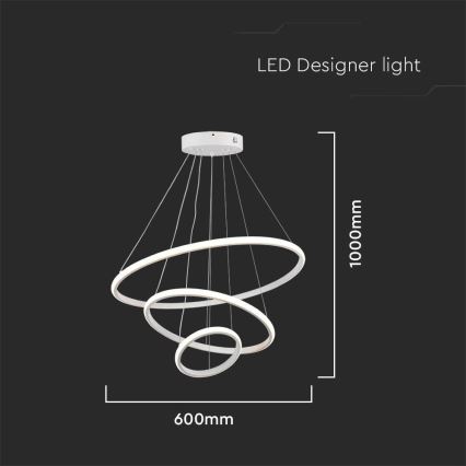 Светодиодная подвесная люстра LED/32W/230V 3000K белый