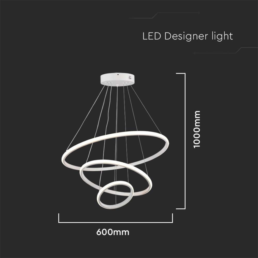 Светодиодная подвесная люстра LED/32W/230V 3000K белый