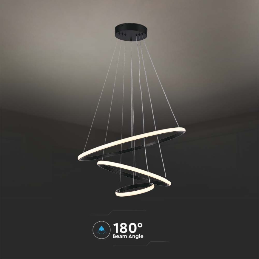 Светодиодная подвесная люстра LED/32W/230V 3000K черный