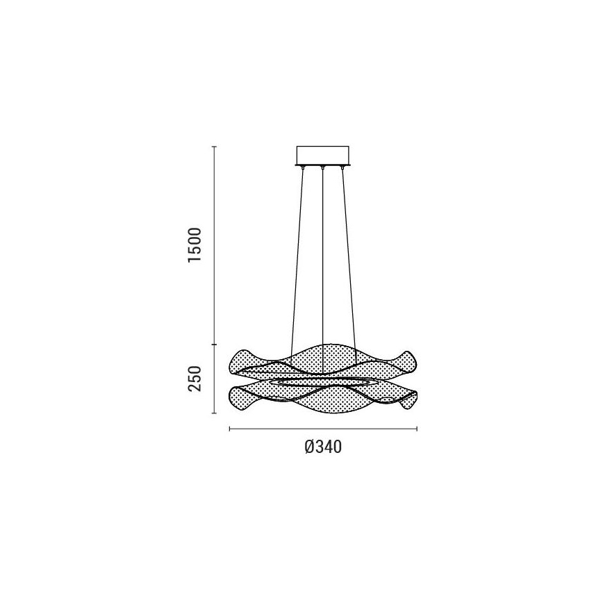 Светодиодная подвесная люстра LED/34W/230V 3000K