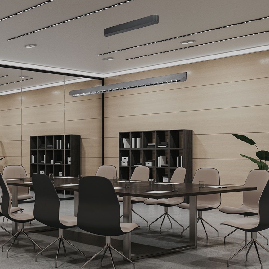Светодиодная подвесная люстра LED/36W/230V 3000/4000/6400K антрацит