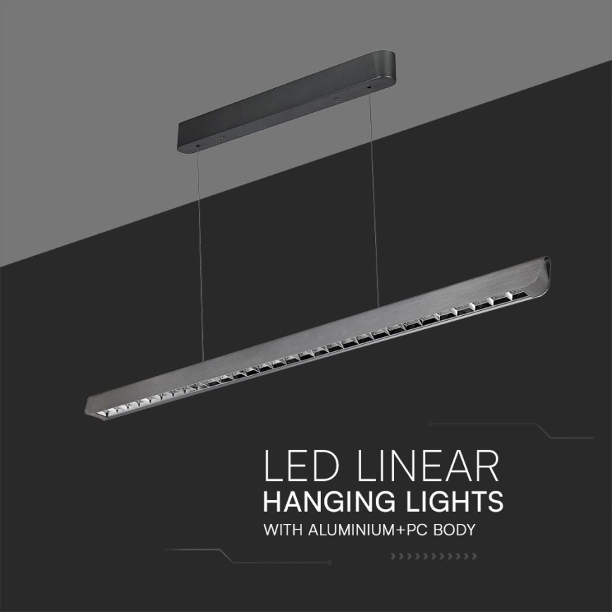 Светодиодная подвесная люстра LED/36W/230V 3000/4000/6400K антрацит