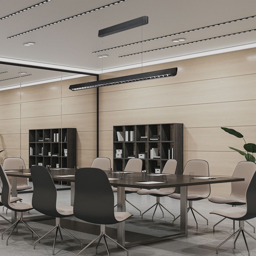Светодиодная подвесная люстра LED/36W/230V 3000/4000/6400K черный