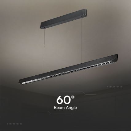 Светодиодная подвесная люстра LED/36W/230V 3000/4000/6400K черный