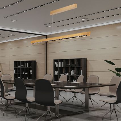 Светодиодная подвесная люстра LED/36W/230V 3000/4000/6400K золотистый