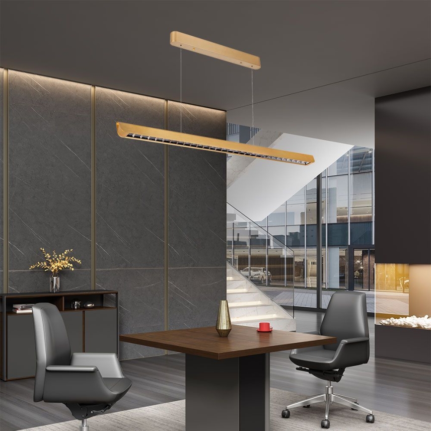 Светодиодная подвесная люстра LED/36W/230V 3000/4000/6400K золотистый