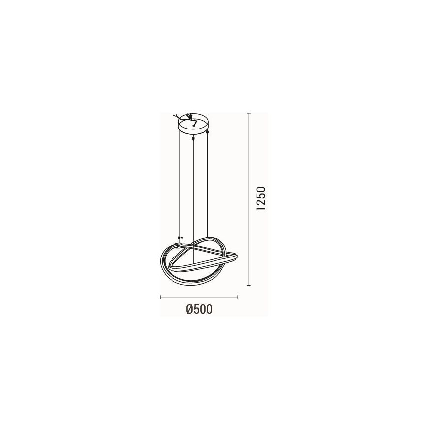 Светодиодная подвесная люстра LED/38W/230V 3000K 50x120 см