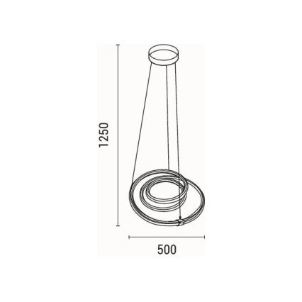 Светодиодная подвесная люстра LED/38W/230V 3000K 50x50 см