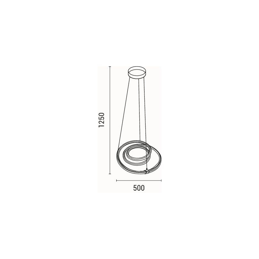 Светодиодная подвесная люстра LED/38W/230V 3000K 50x50 см