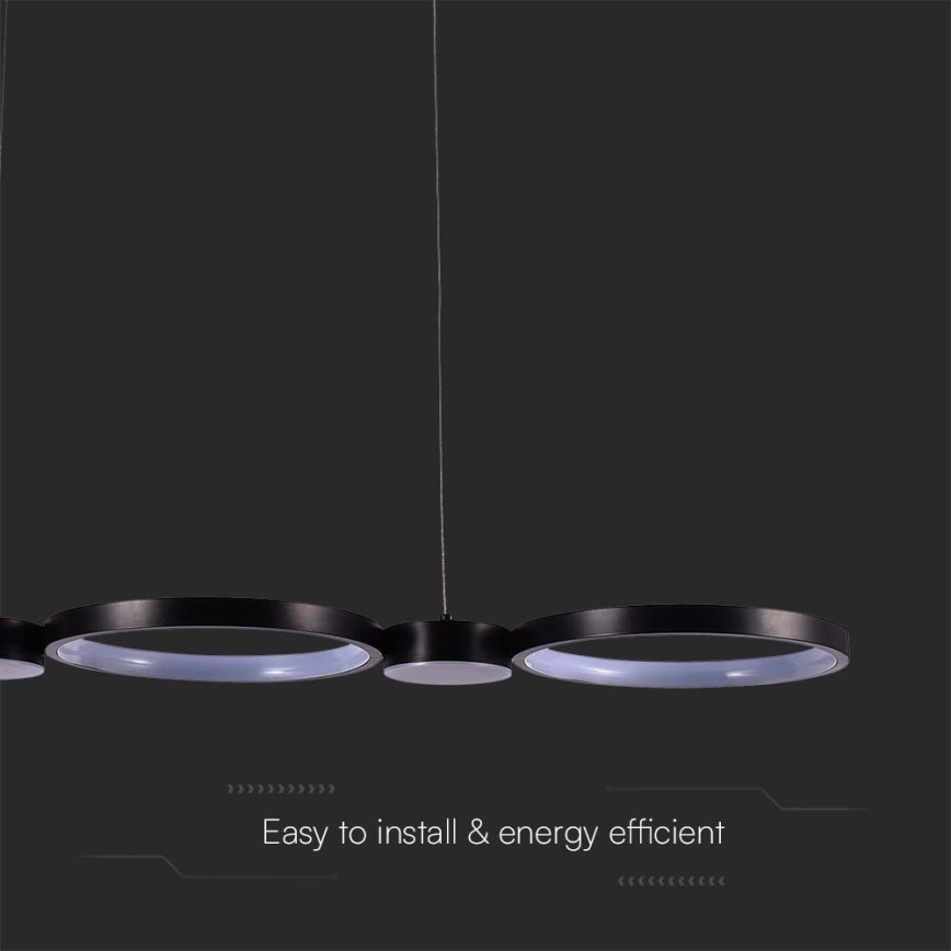 Светодиодная подвесная люстра LED/38W/230V 4000K черный