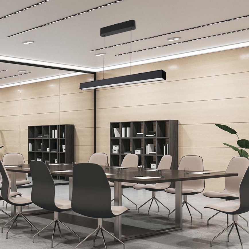 Светодиодная подвесная люстра LED/40W/230V 3000/4000/6400K черный