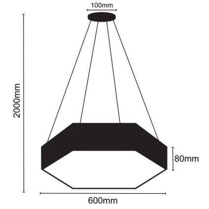 Светодиодная подвесная люстра LED/40W/230V 4000K диаметр 60 см