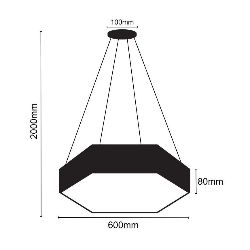Светодиодная подвесная люстра LED/40W/230V 4000K диаметр 60 см