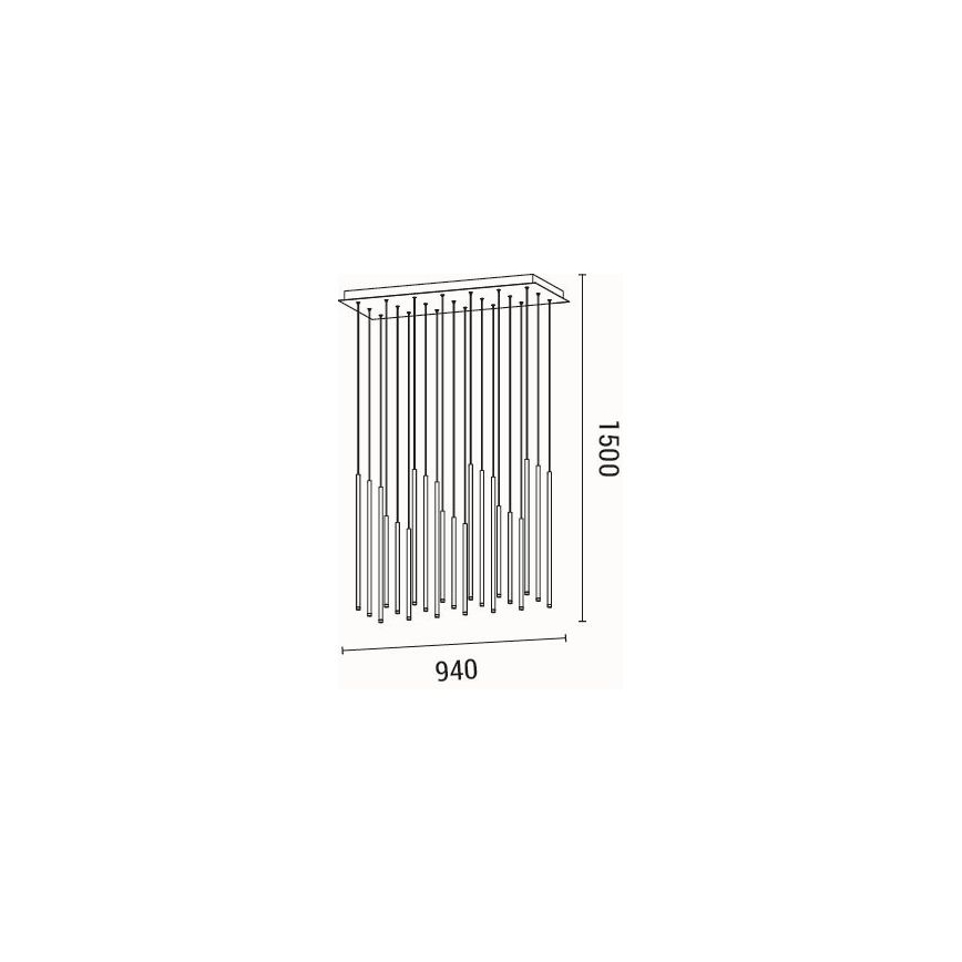 Светодиодная подвесная люстра LED/47W/230V 3000K