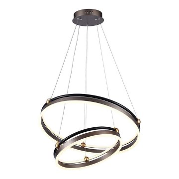 Светодиодная подвесная люстра LED/50W/230V 3000K диаметр 62 см коричневый