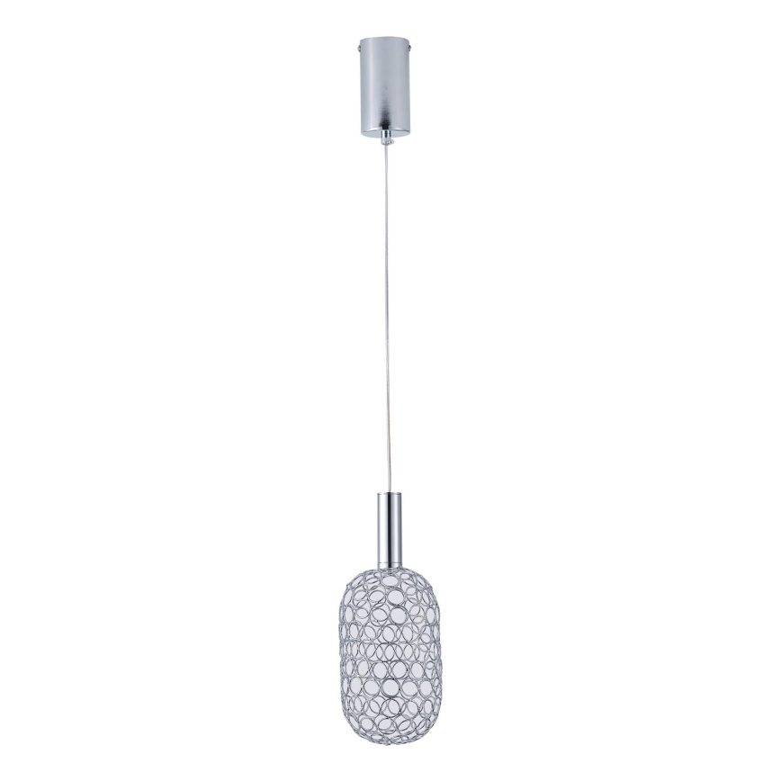 Светодиодная подвесная люстра LED/6,3W/230V 3000K блестящий хром диаметр 20 см