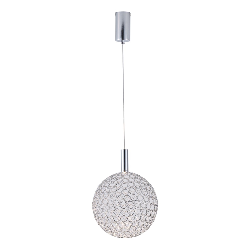 Светодиодная подвесная люстра LED/6,3W/230V 3000K блестящий хром диаметр 25 см