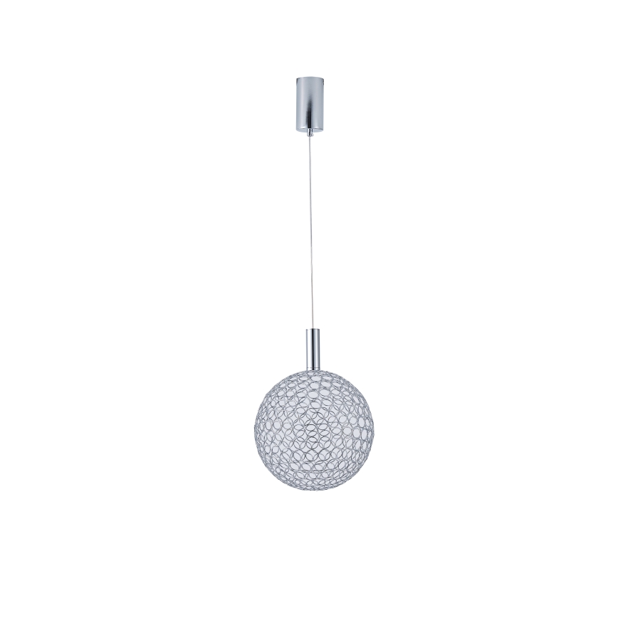 Светодиодная подвесная люстра LED/6,3W/230V 3000K блестящий хром диаметр 25 см