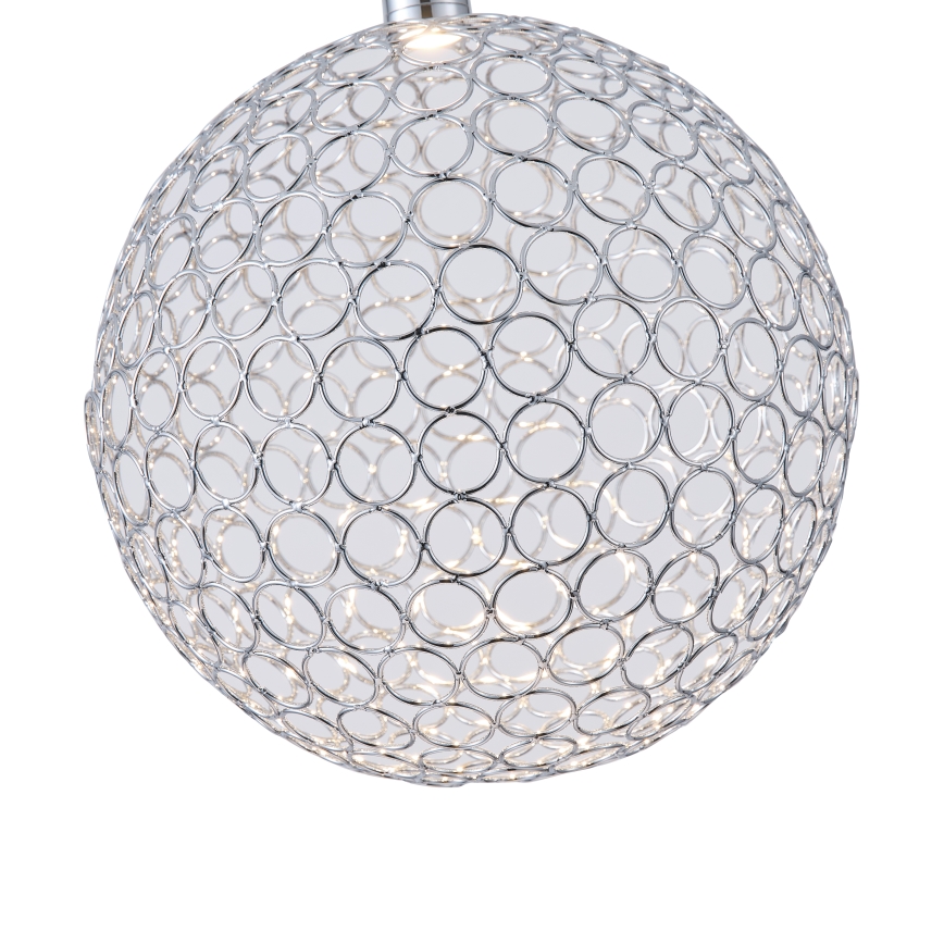 Светодиодная подвесная люстра LED/6,3W/230V 3000K блестящий хром диаметр 25 см