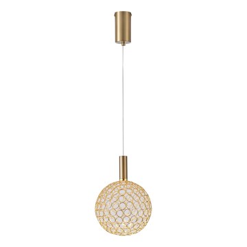 Светодиодная подвесная люстра LED/6,3W/230V 3000K золотистый диаметр 20 см