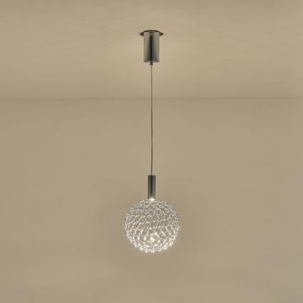 Светодиодная подвесная люстра LED/6,3W/230V 3000K золотистый диаметр 25 см