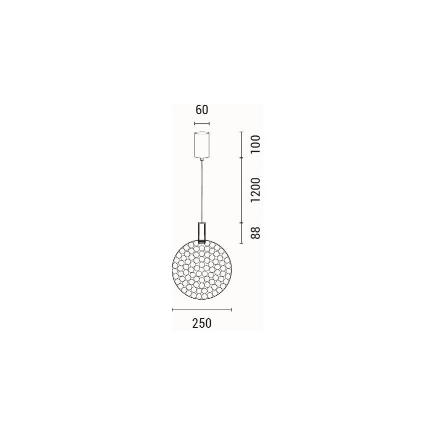 Светодиодная подвесная люстра LED/6,3W/230V 3000K золотистый диаметр 25 см