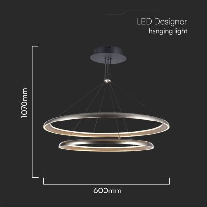 Светодиодная подвесная люстра LED/65W/230V 3000K