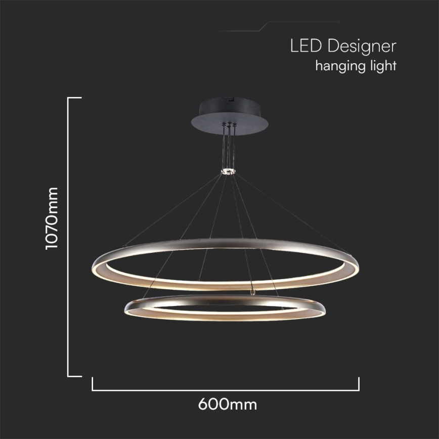 Светодиодная подвесная люстра LED/65W/230V 3000K