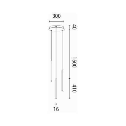 Светодиодная подвесная люстра LED/6W/230V 3000K диаметр 30 см