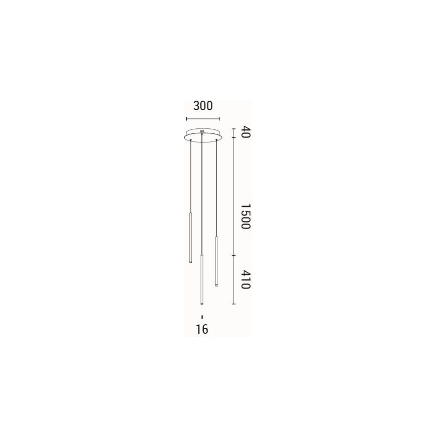 Светодиодная подвесная люстра LED/6W/230V 3000K диаметр 30 см