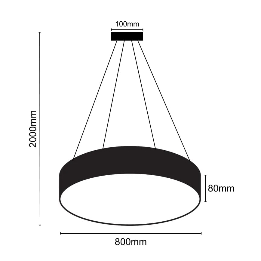 Светодиодная подвесная люстра LED/70W/230V 4000K диаметр 80 см