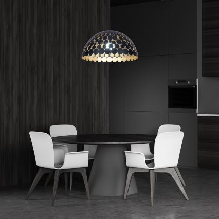 Светодиодная подвесная люстра LISA BLACK 1xE27/60W/230V
