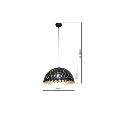 Светодиодная подвесная люстра LISA BLACK 1xE27/60W/230V
