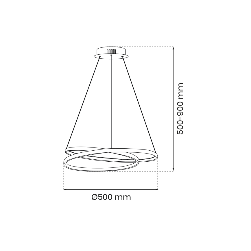 Светодиодная подвесная люстра LUCERO LED/48W/230V блестящий хром